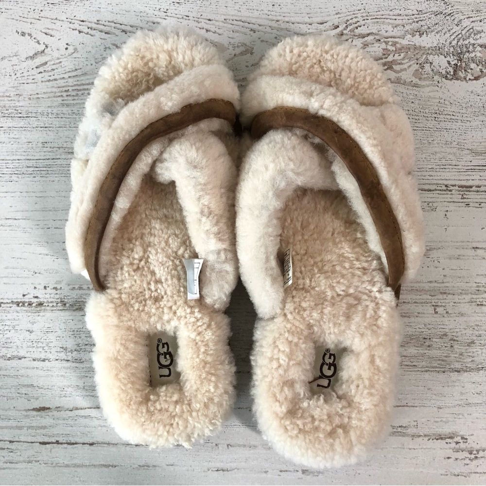UGG Abela Shearling Suede Slippers Women’s 8